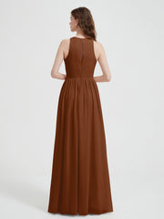 Licou Mousseline Simple Robe Avec Fente terracotta Grande Taille