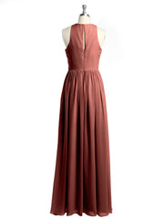 Licou Mousseline Simple Robe Avec Fente terracotta Grande Taille