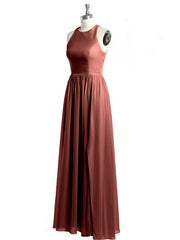 Licou Mousseline Simple Robe Avec Fente terracotta Grande Taille