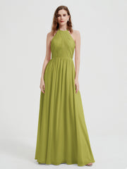 Licou Mousseline Robes Avec Corsage Plissé Trèfle Grande Taille