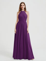 Licou Mousseline Robes Avec Corsage Plissé Raisin