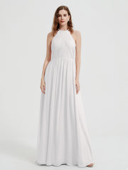Licou Mousseline Robes Avec Corsage Plissé Ivoire