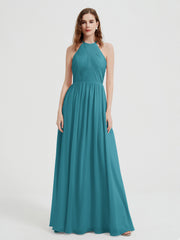 Licou Mousseline Robes Avec Corsage Plissé Jade Grande Taille