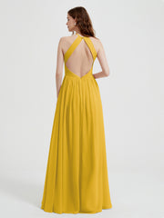 Licou Mousseline Robes Avec Corsage Plissé Souci Grande Taille