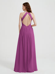 Licou Mousseline Robes Avec Corsage Plissé Orchidee Grande Taille