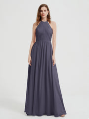 Licou Mousseline Robes Avec Corsage Plissé Orageux