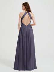 Licou Mousseline Robes Avec Corsage Plissé Orageux Grande Taille