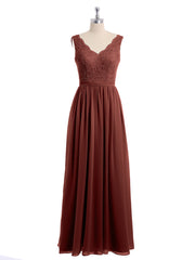 Dentelle Top Et Mousseline Bas Robes Longues terracotta