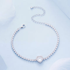 Bracelet Coeur Étincelant