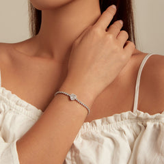 Bracelet Coeur Étincelant