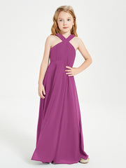 Robes de Demoiselles d'Honneur Junior Longues à Décolleté Grec Orchidee