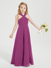 Robes de Demoiselles d'Honneur Junior Longues à Décolleté Grec Orchidee