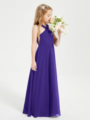 Robes de Demoiselles d'Honneur Junior Longues à Décolleté Grec Régence