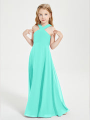 Robes de Demoiselles d'Honneur Junior Longues à Décolleté Grec Spa