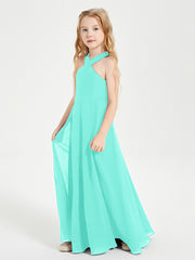 Robes de Demoiselles d'Honneur Junior Longues à Décolleté Grec Spa