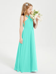 Robes de Demoiselles d'Honneur Junior Longues à Décolleté Grec Spa