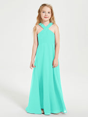 Robes de Demoiselles d'Honneur Junior Longues à Décolleté Grec Spa