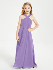 Robes de Demoiselles d'Honneur Junior Longues à Décolleté Grec Tahiti