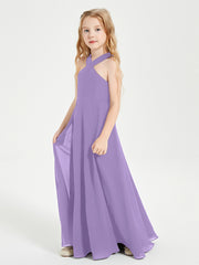 Robes de Demoiselles d'Honneur Junior Longues à Décolleté Grec Tahiti