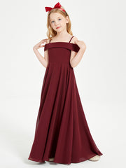 Chic Robes de Demoiselles d'Honneur Junior Hors de l'Épaule Cabernet