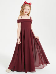 Chic Robes de Demoiselles d'Honneur Junior Hors de l'Épaule Cabernet