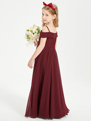 Chic Robes de Demoiselles d'Honneur Junior Hors de l'Épaule Cabernet