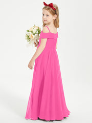 Chic Robes de Demoiselles d'Honneur Junior Hors de l'Épaule Azalée