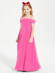 Chic Robes de Demoiselles d'Honneur Junior Hors de l'Épaule Azalée