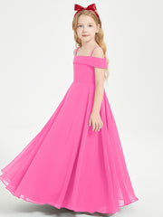 Chic Robes de Demoiselles d'Honneur Junior Hors de l'Épaule Azalée