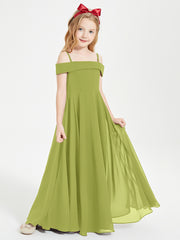 Chic Robes de Demoiselles d'Honneur Junior Hors de l'Épaule Trèfle