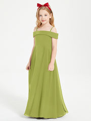 Chic Robes de Demoiselles d'Honneur Junior Hors de l'Épaule Trèfle