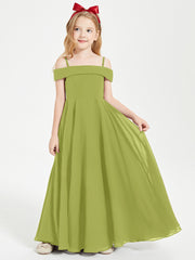 Chic Robes de Demoiselles d'Honneur Junior Hors de l'Épaule Trèfle