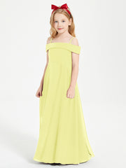 Chic Robes de Demoiselles d'Honneur Junior Hors de l'Épaule Jonquille