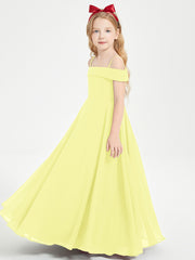 Chic Robes de Demoiselles d'Honneur Junior Hors de l'Épaule Jonquille