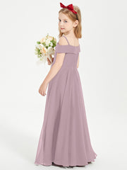 Chic Robes de Demoiselles d'Honneur Junior Hors de l'Épaule Dusk