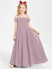 Chic Robes de Demoiselles d'Honneur Junior Hors de l'Épaule Dusk