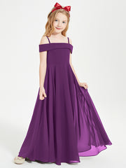 Chic Robes de Demoiselles d'Honneur Junior Hors de l'Épaule Raisin