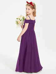 Chic Robes de Demoiselles d'Honneur Junior Hors de l'Épaule Raisin