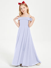 Chic Robes de Demoiselles d'Honneur Junior Hors de l'Épaule Lavande