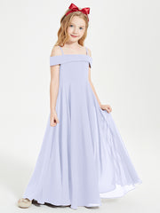 Chic Robes de Demoiselles d'Honneur Junior Hors de l'Épaule Lavande