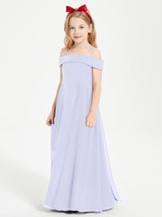 Chic Robes de Demoiselles d'Honneur Junior Hors de l'Épaule Lavande