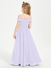 Chic Robes de Demoiselles d'Honneur Junior Hors de l'Épaule Lilas