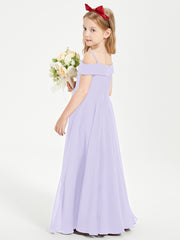 Chic Robes de Demoiselles d'Honneur Junior Hors de l'Épaule Lilas