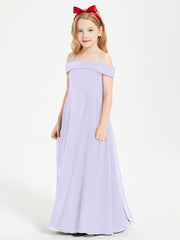 Chic Robes de Demoiselles d'Honneur Junior Hors de l'Épaule Lilas