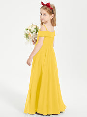 Chic Robes de Demoiselles d'Honneur Junior Hors de l'Épaule Souci