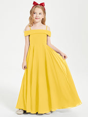 Chic Robes de Demoiselles d'Honneur Junior Hors de l'Épaule Souci
