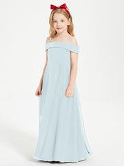 Chic Robes de Demoiselles d'Honneur Junior Hors de l'Épaule Brume