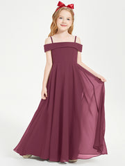 Chic Robes de Demoiselles d'Honneur Junior Hors de l'Épaule Mûre