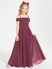 Chic Robes de Demoiselles d'Honneur Junior Hors de l'Épaule Mûre