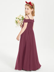 Chic Robes de Demoiselles d'Honneur Junior Hors de l'Épaule Mûre
